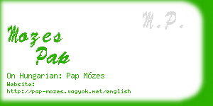 mozes pap business card
